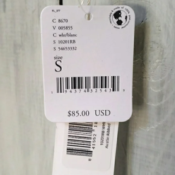 Frankie's Bikinis Austin Front Knot Ribbed Top Size Small NEW - Picture 5 of 15